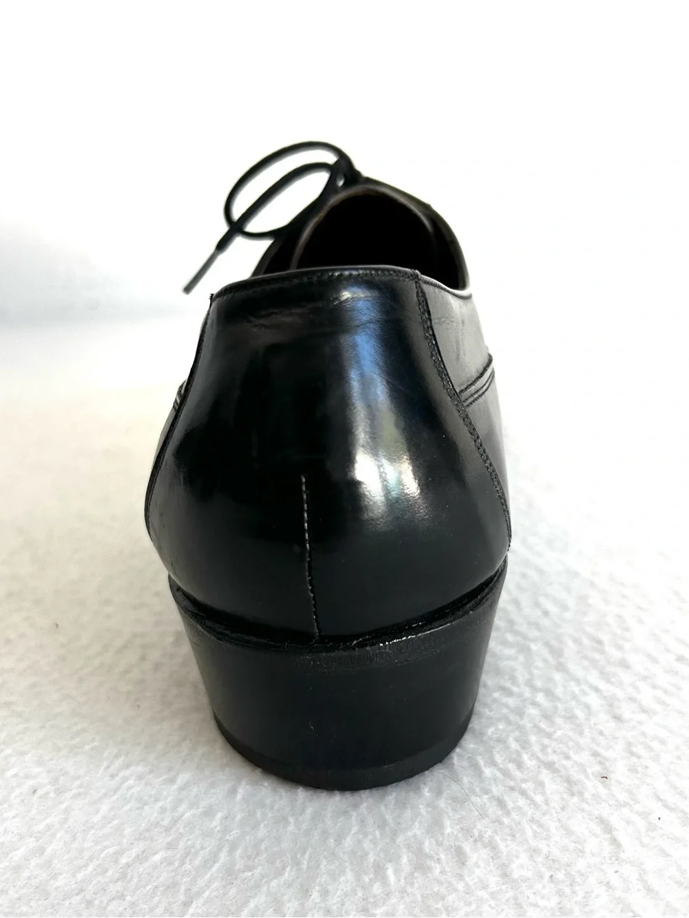 Vintage Florsheim Cap Toe Oxford Black Shoes Men's Size US 9B